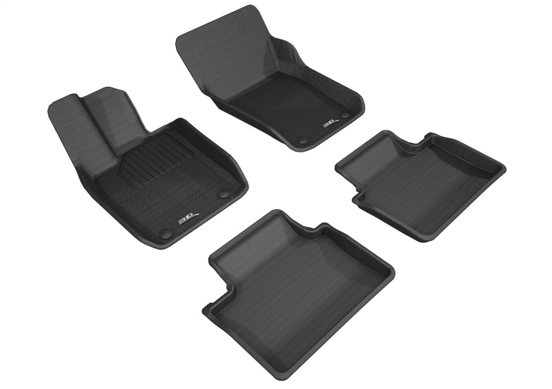Porsche Panamera E-Hybrid Floor Mats - Front and Rear - 3D MAXpider - KAGU - Black - `17-`24